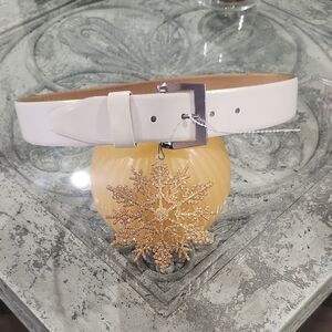 Harness House Usa Vintage Steerhide White Leather Belt 34